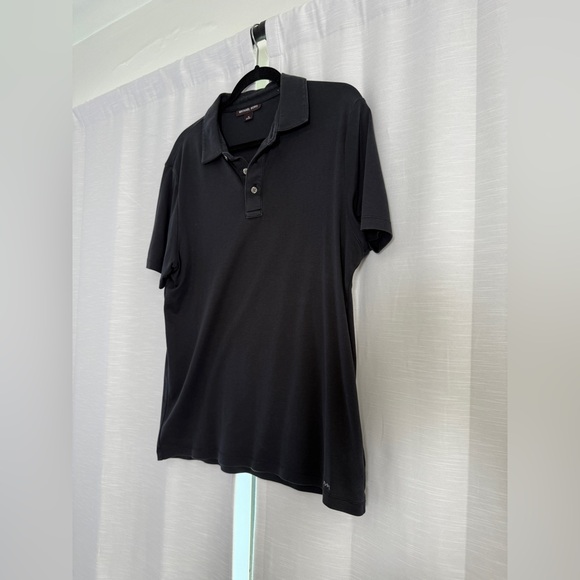 Michael Kors Black Cotton Polo Shirt | Classic Slim Fit | Men’s Size M - Picture 4 of 7